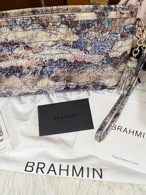 Brahmin Kayla Stratus Melbourne Genuine Leather Clutch Wristlet
